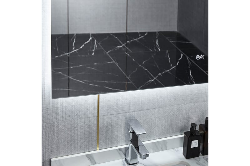 Badrumsspegel 120x100 cm med LED-belysning och anti-fog - Hus & renovering - Kök & bad - Badrum - Badrumsmöbler & badrumsinredning - Spegelskåp badrum