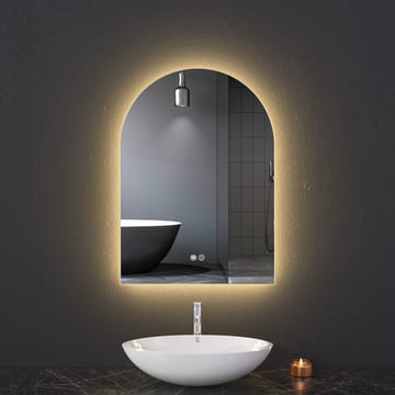 Badrumsspegel 70x85cm med LED-belysning | Valvformad | Dimmer och Anti-fog | ADRIENNE - Hus & renovering - Kök & bad - Badrum - Badrumsmöbler & badrumsinredning - Badrumsspegel