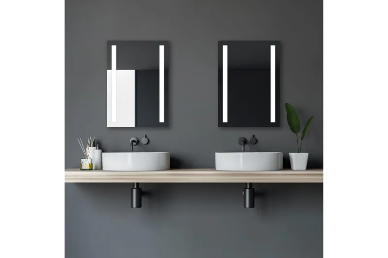 Allejaure Badrumsspegel 50x70 cm LED-belysning - Hus & renovering - Kök & bad - Badrum - Badrumsmöbler & badrumsinredning - Badrumsspegel