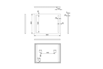 Allejaure Badrumsspegel 80x60 cm LED-belysning - Hus & renovering - Kök & bad - Badrum - Badrumsmöbler & badrumsinredning - Badrumsspegel