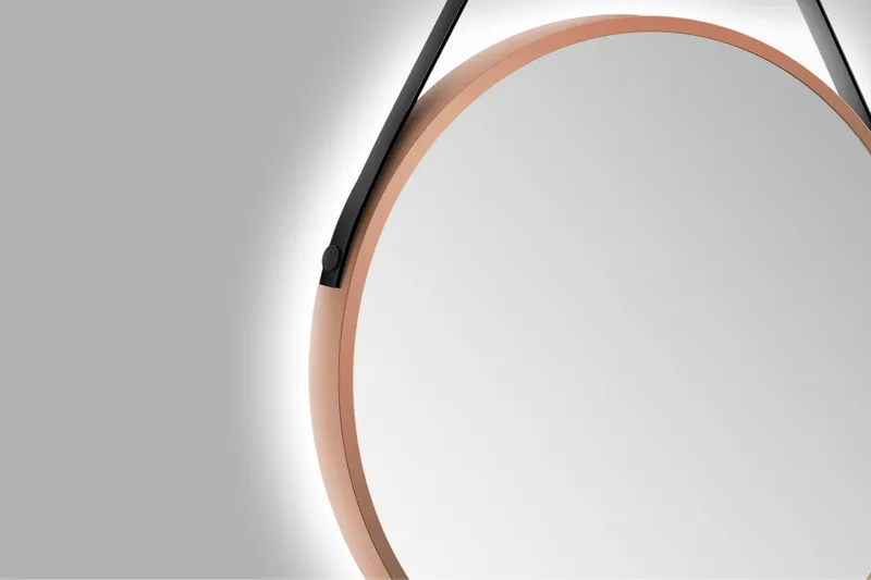 Allejaure Spegel 50 cm Rund - Koppar - Hus & renovering - Kök & bad - Badrum - Badrumsmöbler & badrumsinredning - Badrumsspegel