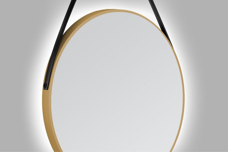 Allejaure Spegel 80 cm Rund - Guld - Badrumsspegel - Badrumsspegel med belysning