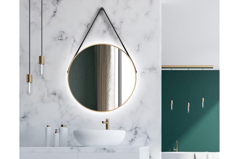 Allejaure Spegel 80 cm Rund, Guld