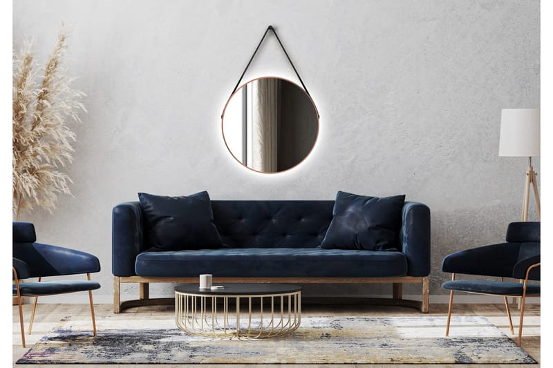 Allejaure Spegel 80 cm Rund - Koppar - Hus & renovering - Kök & bad - Badrum - Badrumsmöbler & badrumsinredning - Badrumsspegel