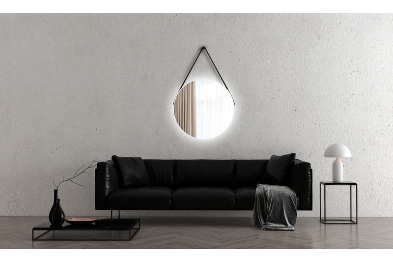 Allejaure Spegel 80 cm Rund - Vit - Hus & renovering - Kök & bad - Badrum - Badrumsmöbler & badrumsinredning - Badrumsspegel