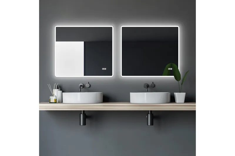 Aspsele Badrumsspegel 80x70 cm LED-belysning - Hus & renovering - Kök & bad - Badrum - Badrumsmöbler & badrumsinredning - Badrumsspegel