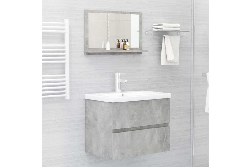 Badrumsspegel betonggrå 60x10,5x37 cm spånskiva - Grå - Hus & renovering - Kök & bad - Badrum - Badrumsmöbler & badrumsinredning - Badrumsspegel