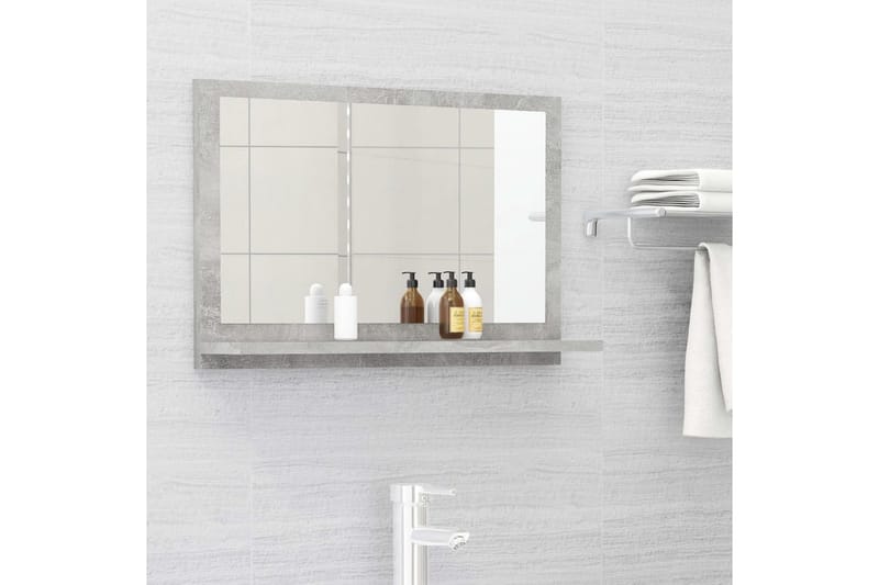 Badrumsspegel betonggrå 60x10,5x37 cm spånskiva - Grå - Hus & renovering - Kök & bad - Badrum - Badrumsmöbler & badrumsinredning - Badrumsspegel