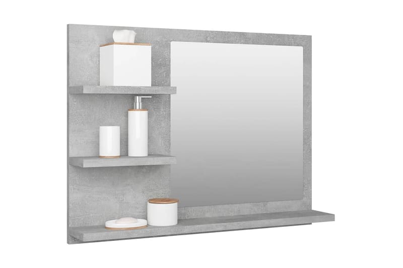 Badrumsspegel betonggrå 60x10,5x45 cm spånskiva - Grå - Hus & renovering - Kök & bad - Badrum - Badrumsmöbler & badrumsinredning - Badrumsspegel