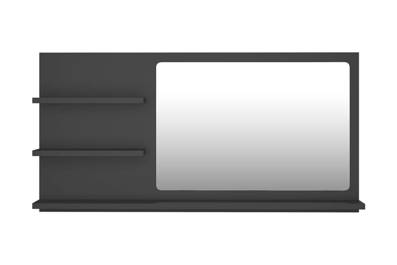 Badrumsspegel grå 90x10,5x45 cm spånskiva - Grå - Badrumsspegel