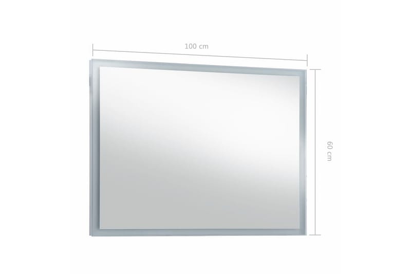 Badrumsspegel LED 100x60 cm - Silver - Hus & renovering - Kök & bad - Badrum - Badrumsmöbler & badrumsinredning - Badrumsspegel