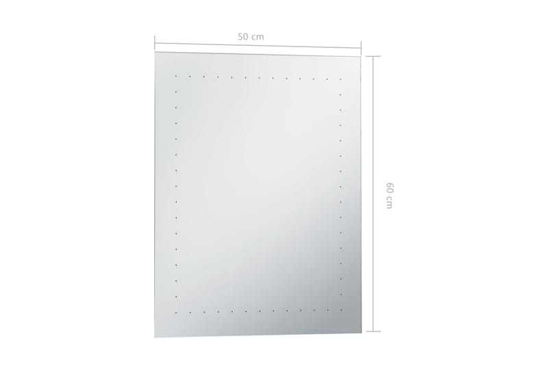 Badrumsspegel LED 50x60 cm - Silver - Hus & renovering - Kök & bad - Badrum - Badrumsmöbler & badrumsinredning - Badrumsspegel