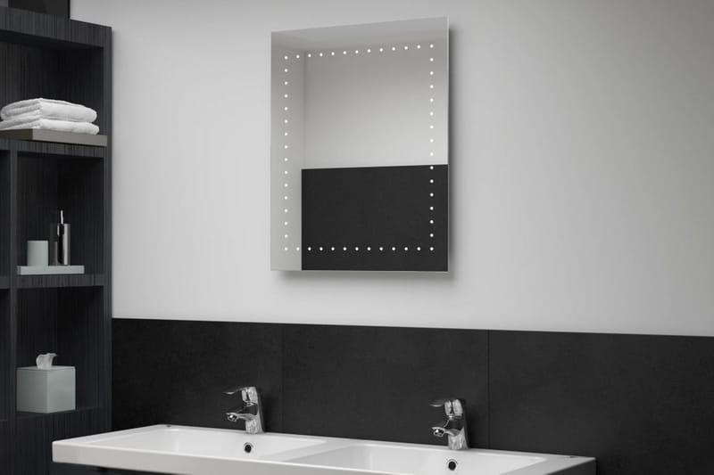 Badrumsspegel LED 50x60 cm - Silver - Hus & renovering - Kök & bad - Badrum - Badrumsmöbler & badrumsinredning - Badrumsspegel