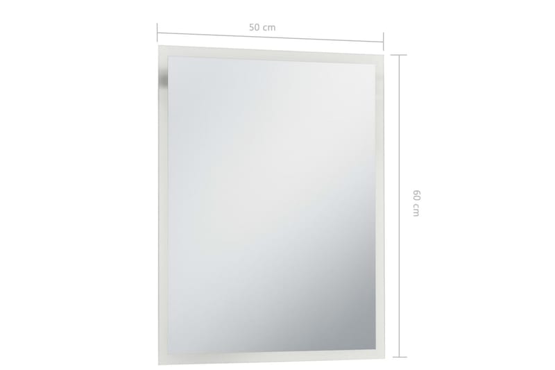 Badrumsspegel LED 50x60 cm - Silver - Hus & renovering - Kök & bad - Badrum - Badrumsmöbler & badrumsinredning - Badrumsspegel