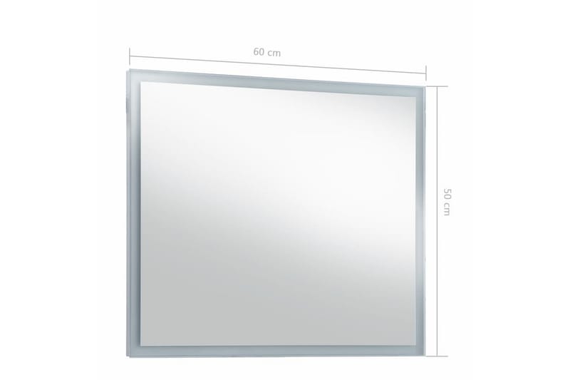 Badrumsspegel LED 60x50 cm - Silver - Badrumsspegel - Badrumsspegel med belysning