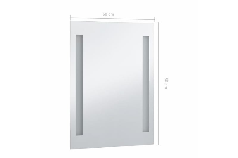 Badrumsspegel LED 60x80 cm - Silver - Hus & renovering - Kök & bad - Badrum - Badrumsmöbler & badrumsinredning - Badrumsspegel