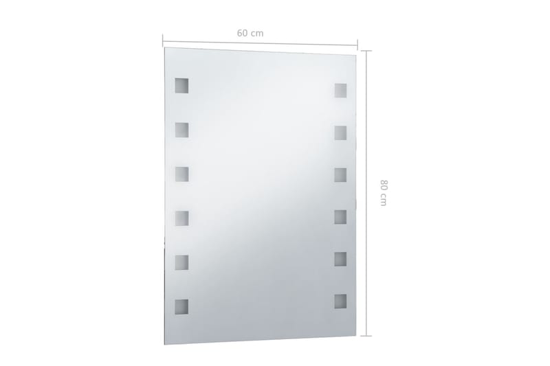 Badrumsspegel LED 60x80 cm - Silver - Hus & renovering - Kök & bad - Badrum - Badrumsmöbler & badrumsinredning - Badrumsspegel