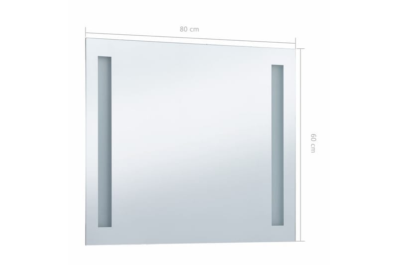 Badrumsspegel LED 80x60 cm - Silver - Hus & renovering - Kök & bad - Badrum - Badrumsmöbler & badrumsinredning - Badrumsspegel