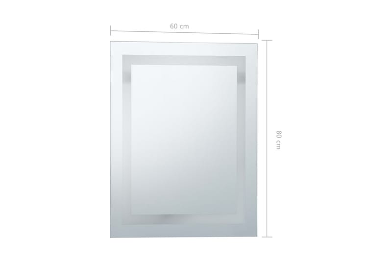 Badrumsspegel LED med touch-sensor 60x80 cm - Silver - Badrumsspegel - Badrumsspegel med belysning