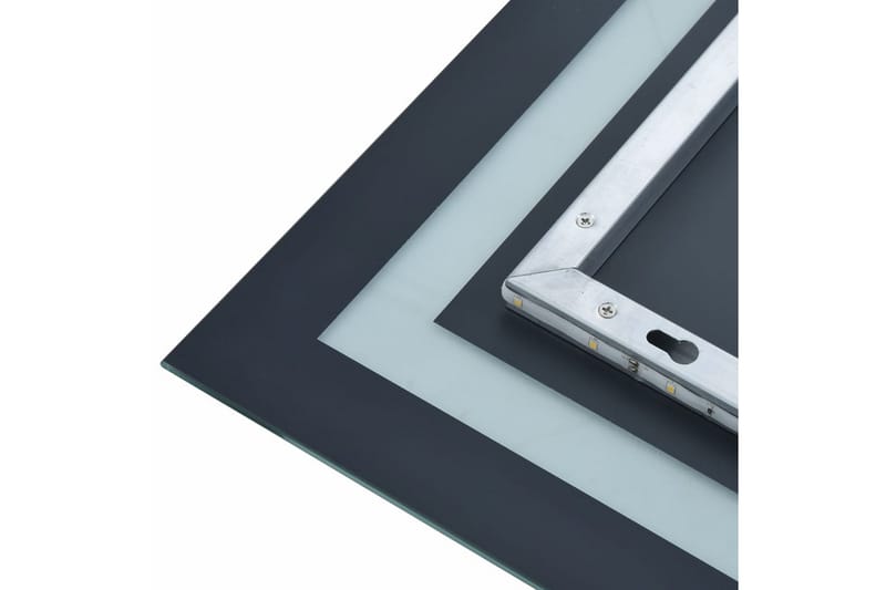 Badrumsspegel LED med touch-sensor 60x80 cm - Silver - Hus & renovering - Kök & bad - Badrum - Badrumsmöbler & badrumsinredning - Badrumsspegel