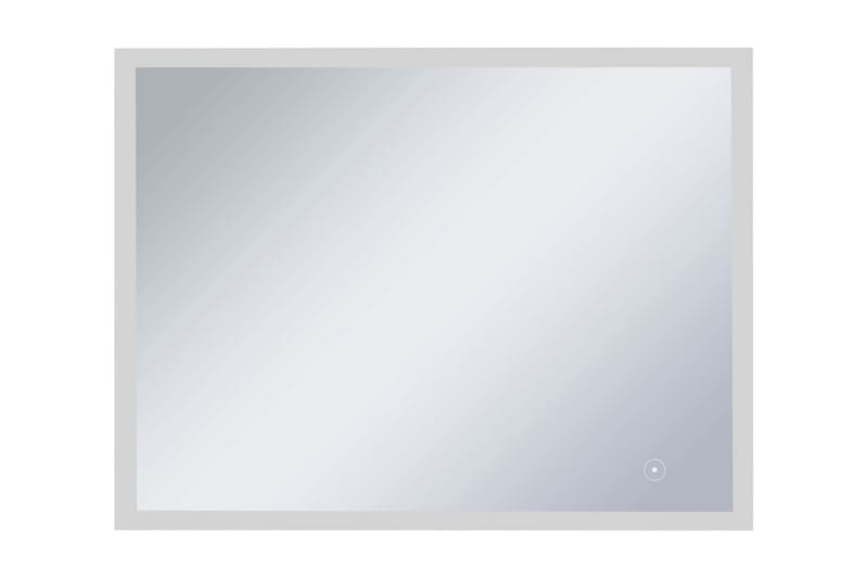 Badrumsspegel LED med touch-sensor 80x60 cm - Silver - Badrumsspegel - Badrumsspegel med belysning