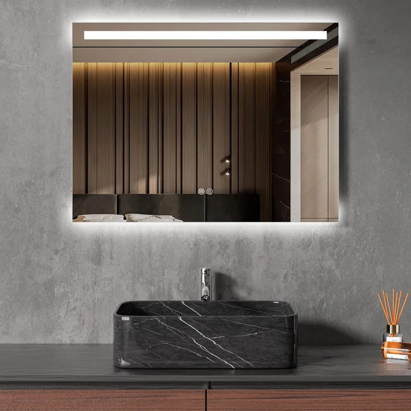 Badrumsspegel med LED-belysning & anti-fog-funktion 80x60 cm - Lyfco - Hus & renovering - Kök & bad - Badrum - Badrumsmöbler & badrumsinredning - Badrumsspegel