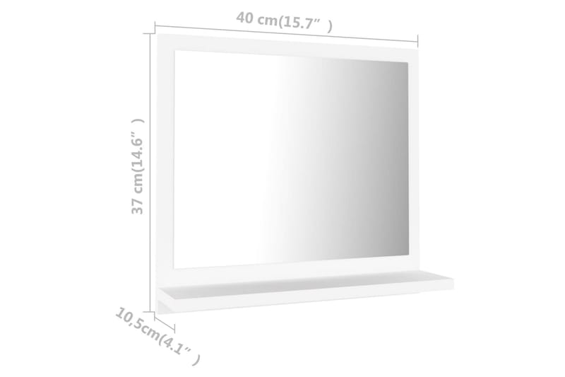 Badrumsspegel vit 40x10,5x37 cm spånskiva - Vit - Hus & renovering - Kök & bad - Badrum - Badrumsmöbler & badrumsinredning - Badrumsspegel