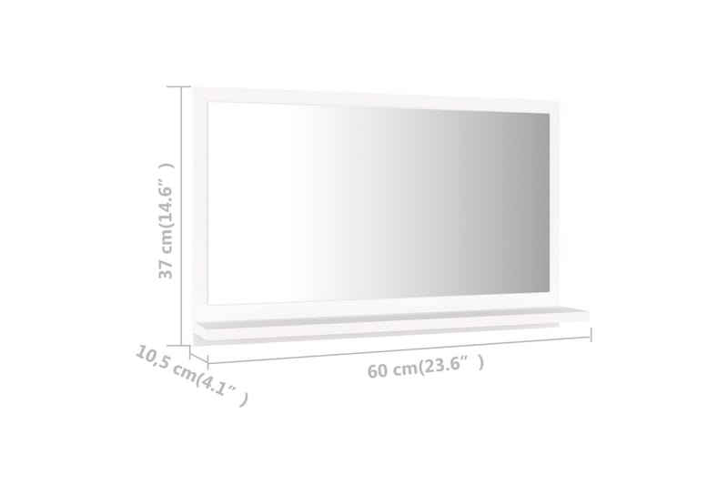 Badrumsspegel vit 60x10,5x37 cm spånskiva - Vit - Hus & renovering - Kök & bad - Badrum - Badrumsmöbler & badrumsinredning - Badrumsspegel