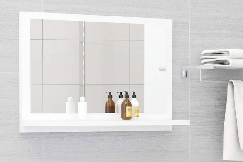 Badrumsspegel vit 60x10,5x37 cm spånskiva - Vit - Hus & renovering - Kök & bad - Badrum - Badrumsmöbler & badrumsinredning - Badrumsspegel