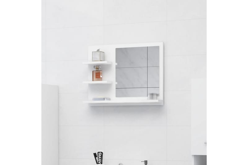 Badrumsspegel vit 60x10,5x45 cm spånskiva - Vit - Hus & renovering - Kök & bad - Badrum - Badrumsmöbler & badrumsinredning - Badrumsspegel