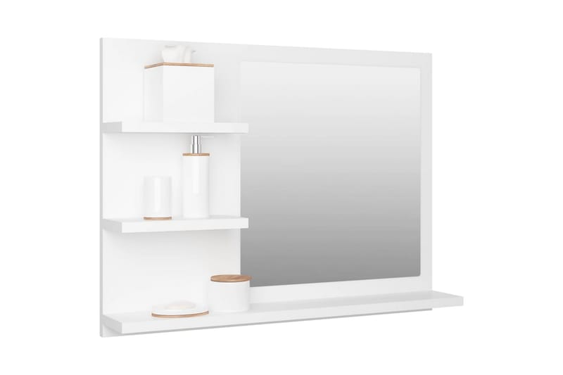 Badrumsspegel vit 60x10,5x45 cm spånskiva - Vit - Hus & renovering - Kök & bad - Badrum - Badrumsmöbler & badrumsinredning - Badrumsspegel