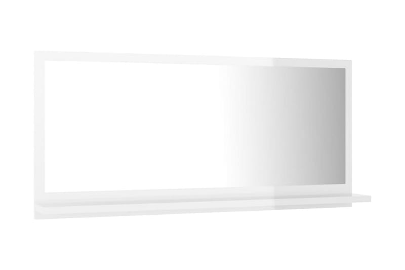 Badrumsspegel vit högglans 80x10,5x37 cm spånskiva - Vit - Badrumsspegel