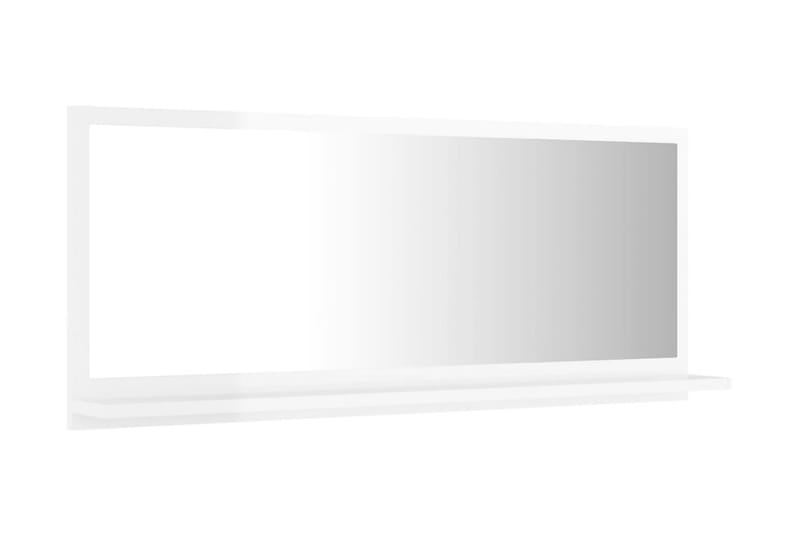 Badrumsspegel vit högglans 90x10,5x37 cm spånskiva - Vit - Badrumsspegel