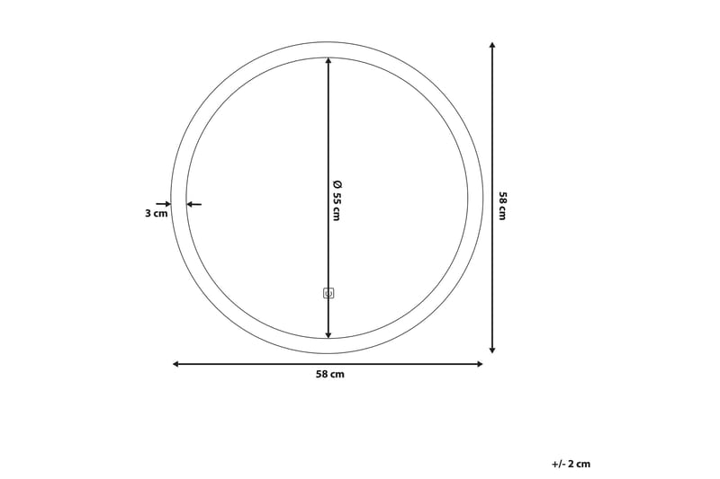 Cutberto Spegel LED-belysning - Silver - Hus & renovering - Kök & bad - Badrum - Badrumsmöbler & badrumsinredning - Badrumsspegel
