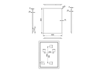 Dalkarl Spegel 80x60 cm - Silver - Hus & renovering - Kök & bad - Badrum - Badrumsmöbler & badrumsinredning - Badrumsspegel