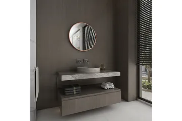 Digerberget Spegel 60 cm Rund - Koppar - Hus & renovering - Kök & bad - Badrum - Badrumsmöbler & badrumsinredning - Badrumsspegel