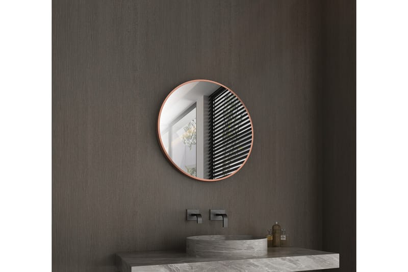 Digerberget Spegel 60 cm Rund - Koppar - Hus & renovering - Kök & bad - Badrum - Badrumsmöbler & badrumsinredning - Badrumsspegel