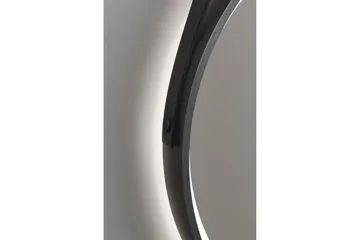 Djupqvior Spegel 55x55 cm Rund LED-belysning - Svart/Guld - Hus & renovering - Kök & bad - Badrum - Badrumsmöbler & badrumsinredning - Badrumsspegel
