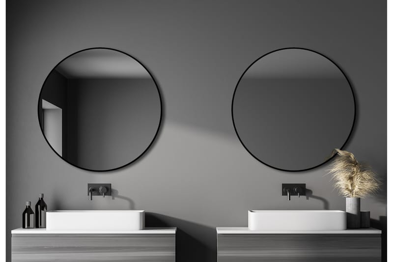 Gottsätter Spegel 100 cm Rund - Svart - Hus & renovering - Kök & bad - Badrum - Badrumsmöbler & badrumsinredning - Badrumsspegel