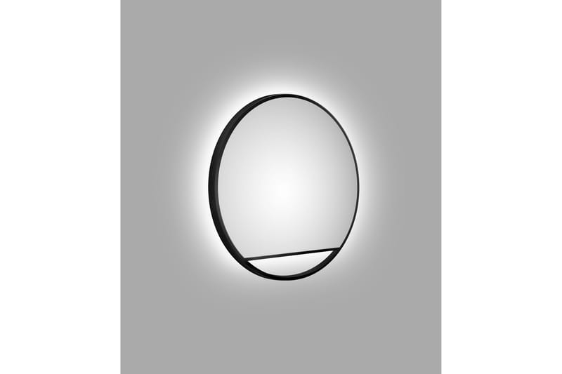 Gottsätter Spegel 60 cm Rund - Svart - Badrumsspegel - Badrumsspegel med belysning