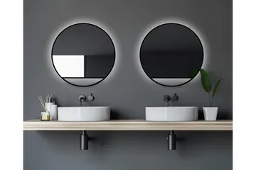 Gottsätter Spegel 60 cm Rund - Svart - Hus & renovering - Kök & bad - Badrum - Badrumsmöbler & badrumsinredning - Badrumsspegel