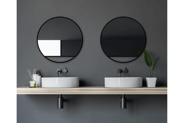 Gottsätter Spegel 60 cm Rund - Svart - Hus & renovering - Kök & bad - Badrum - Badrumsmöbler & badrumsinredning - Badrumsspegel