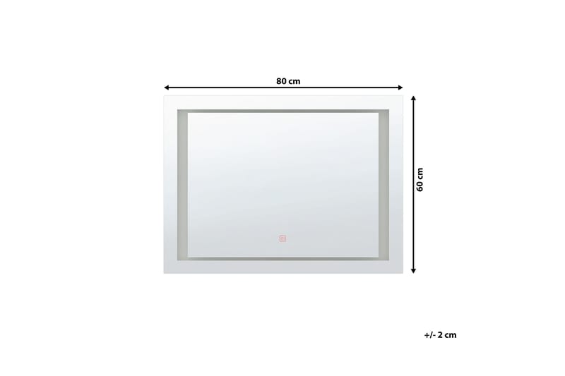 Heasandford Spegel LED 60x80 cm - Silver - Badrumsspegel - Badrumsspegel med belysning