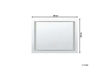Heasandford Spegel LED 60x80 cm - Silver - Hus & renovering - Kök & bad - Badrum - Badrumsmöbler & badrumsinredning - Badrumsspegel