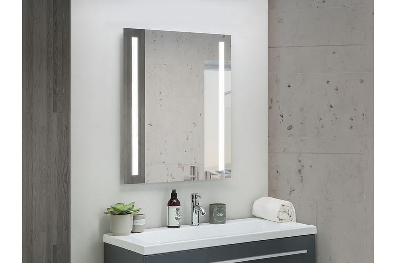 Kilmurray Spegel LED 70x90 cm - Silver - Badrumsspegel - Badrumsspegel med belysning