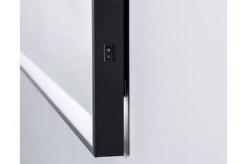 Knutby Badrumsspegel 120x70 cm LED-belysning - Svart - Hus & renovering - Kök & bad - Badrum - Badrumsmöbler & badrumsinredning - Badrumsspegel