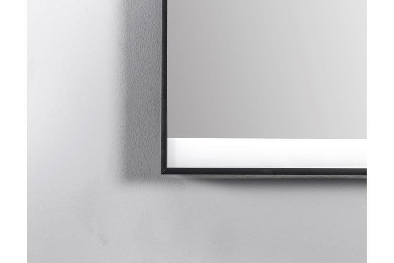 Knutby Badrumsspegel 80x60 cm LED-belysning - Svart - Hus & renovering - Kök & bad - Badrum - Badrumsmöbler & badrumsinredning - Badrumsspegel