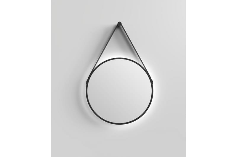 Knutby Spegel 50x50 cm Rund LED-belysning - Svart - Hus & renovering - Kök & bad - Badrum - Badrumsmöbler & badrumsinredning - Badrumsspegel