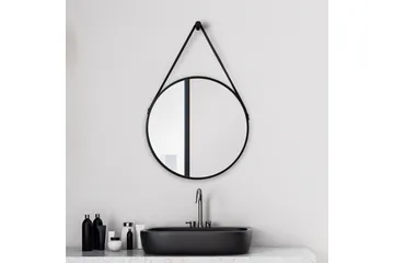 Knutby Spegel 50x50 cm Rund - Svart - Hus & renovering - Kök & bad - Badrum - Badrumsmöbler & badrumsinredning - Badrumsspegel