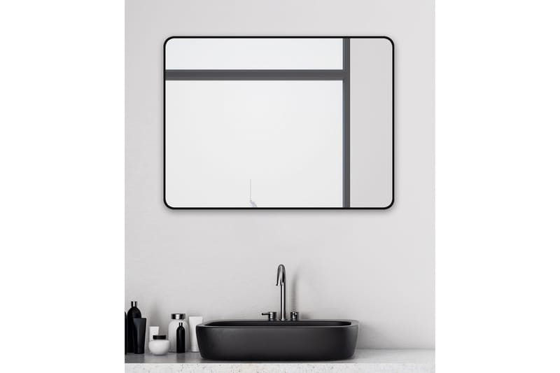 Knutby Väggspegel 60 cm - Svart - Hus & renovering - Kök & bad - Badrum - Badrumsmöbler & badrumsinredning - Badrumsspegel